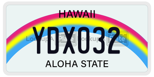 YDX032  license plate in HI