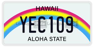 YEC109  license plate in HI