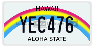 YEC476  license plate in HI