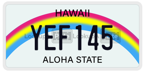 YEF145  license plate in HI