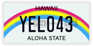 YEL043  license plate in HI