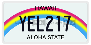 YEL217  license plate in HI