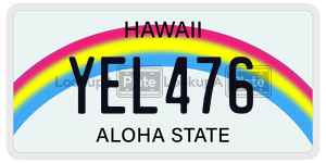 YEL476  license plate in HI
