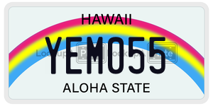 YEM055  license plate in HI