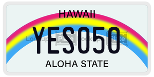 YES050  license plate in HI