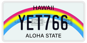 YET766  license plate in HI