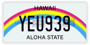 YEU939  license plate in HI