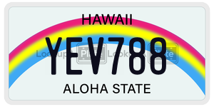 YEV788  license plate in HI