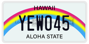 YEW045  license plate in HI