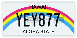 YEY877  license plate in HI