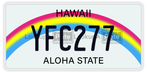 YFC277  license plate in HI
