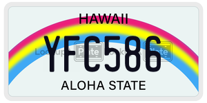 YFC586  license plate in HI