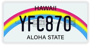 YFC870  license plate in HI