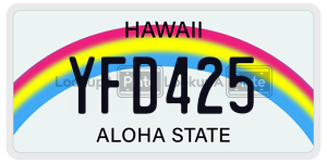 YFD425  license plate in HI