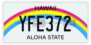 YFE372  license plate in HI