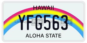 YFG563  license plate in HI