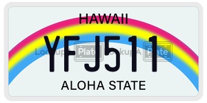 YFJ511  license plate in HI