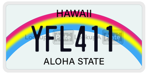 YFL411  license plate in HI