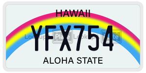 YFX754  license plate in HI