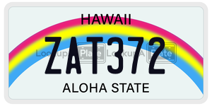ZAT372  license plate in HI
