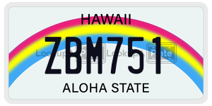 ZBM751  license plate in HI