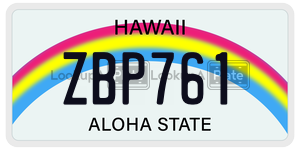 ZBP761  license plate in HI
