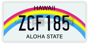 ZCF185  license plate in HI