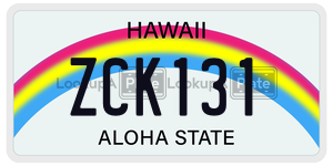 ZCK131  license plate in HI