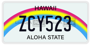 ZCY523  license plate in HI