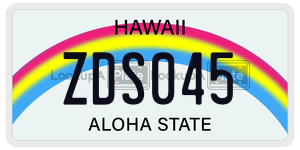 ZDS045  license plate in HI