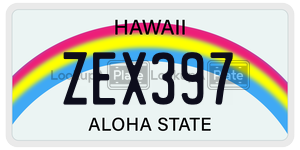 ZEX397  license plate in HI