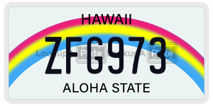 ZFG973  license plate in HI