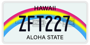 ZFT227  license plate in HI