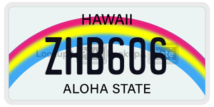 ZHB606  license plate in HI