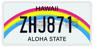 ZHJ871  license plate in HI