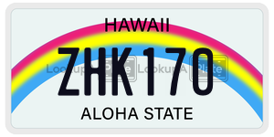 ZHK170 license plate in Hawaii