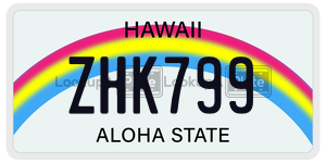 ZHK799  license plate in HI