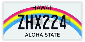 ZHX224  license plate in HI