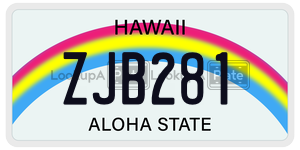ZJB281  license plate in HI