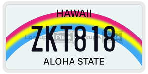 ZKT818  license plate in HI