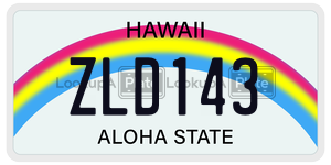 ZLD143  license plate in HI