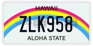 ZLK958  license plate in HI