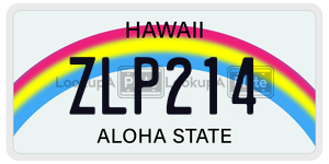 ZLP214  license plate in HI