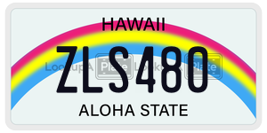 ZLS480  license plate in HI