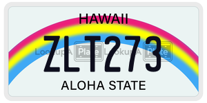ZLT273  license plate in HI