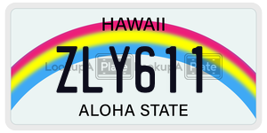ZLY611  license plate in HI