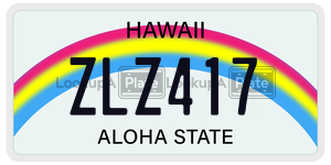 ZLZ417  license plate in HI