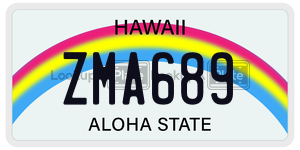 ZMA689 license plate in Hawaii
