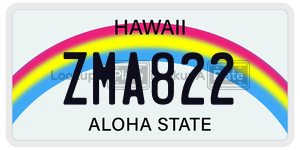 ZMA822  license plate in HI