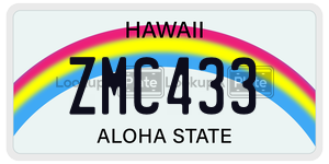 ZMC433  license plate in HI